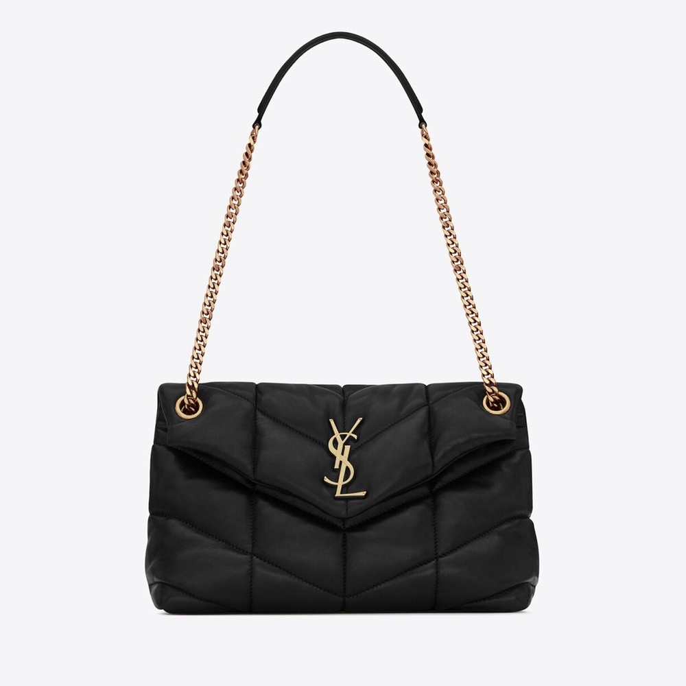New Yves Saint Laurent Small Puffer YSL Chain Crossbody Leather Handbag $3200